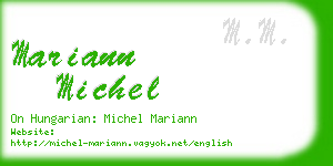 mariann michel business card